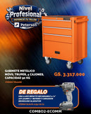 Gabinete metálico móvil Truper, 4 cajones, capacidad 90 kg + LLAVE DE IMPACTO GRATIS