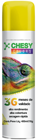 Pintura en aerosol Chesy Luminosa Color Amarillo 400ml