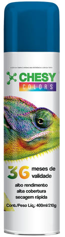 Pintura en aerosol Chesy Metalizada Color Azul 400ml