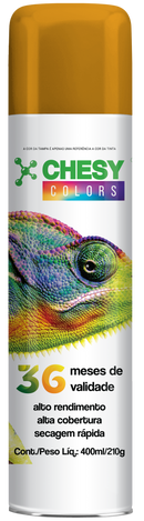 Pintura en aerosol Chesy Metalizada Color Dorado 400ml