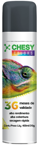 Pintura en aerosol Chesy Metalizada Color Grafito 400ml