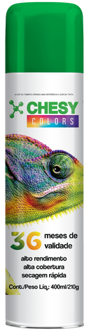 Pintura en aerosol Chesy Metalizada Color Verde 400ml