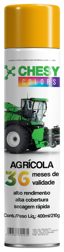 Pintura en aerosol Chesy Uso Agrícola Color Amarillo New Holland 400ml
