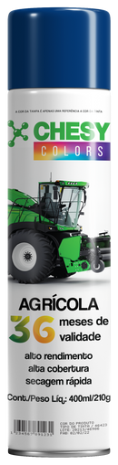 Pintura en aerosol Chesy Uso Agrícola Color Azul Ford 400ml
