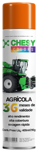 Pintura en aerosol Chesy Uso Agrícola Color Naranja Jacto 400ml