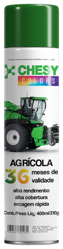 Pintura en aerosol Chesy Uso Agrícola Color Verde John Deere 400ml