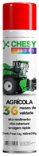 Pintura en aerosol Chesy Uso Agrícola Color Rojo Massey 400ml
