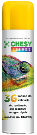 Pintura en aerosol Chesy Uso General Color Amarillo 400ml