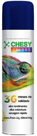 Pintura en aerosol Chesy Uso General Color Azul Oscuro 400ml