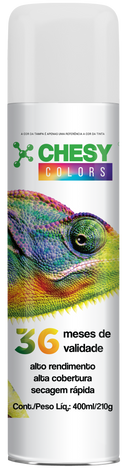 Pintura en aerosol Chesy Uso General Color Blanco Brillante 400ml