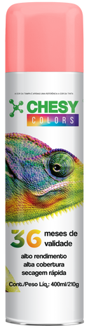 Pintura en aerosol Chesy Uso General Color Rosado 400ml