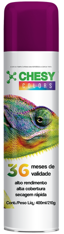 Pintura en aerosol Chesy Uso General Color Violeta 400ml