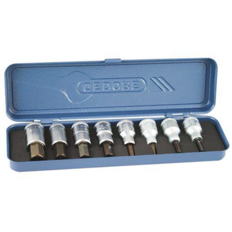 Kit Juego de 8 llaves Tubos Torx 1/2" Gedore 4 a 17 mm