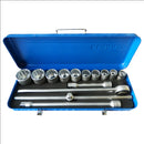 Juego de 10 llaves Tubos Estriados 3/4", 4 accesorios Gedore 22 a 50 mm