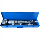 Kit Juego de 10 llaves Tubos Estriados 3/4" con 4 accesorios Gedore 36 a 80 mm