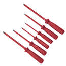 Juego de 6 destornilladores aislados plano y cruz 1000V