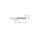 Sacaperno paralelo Gedore, 2 mm x 115 mm, Acabado niquelado