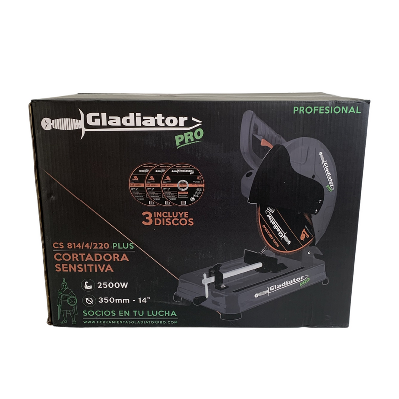Cortadora Sensitiva Gladiator 2500W, incluye 3 discos