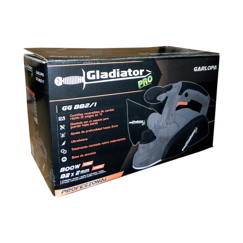 Cepilladora Eléctrica Gladiator 800W Profesional