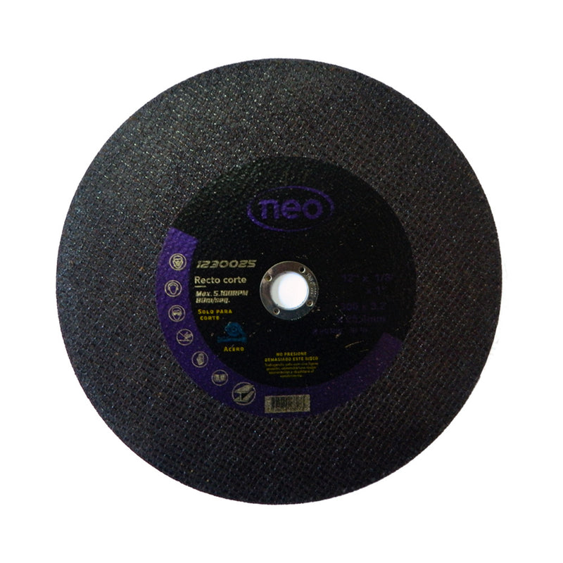 Disco de corte para acero Neo 300 x 3.2 x 25.04mm uso en máquinas estacionarias