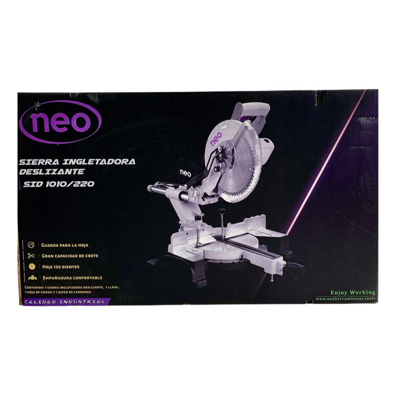 Sierra Ingleteadora Deslizante Neo de 10" 2200W 220V 50 60Hz Clase I