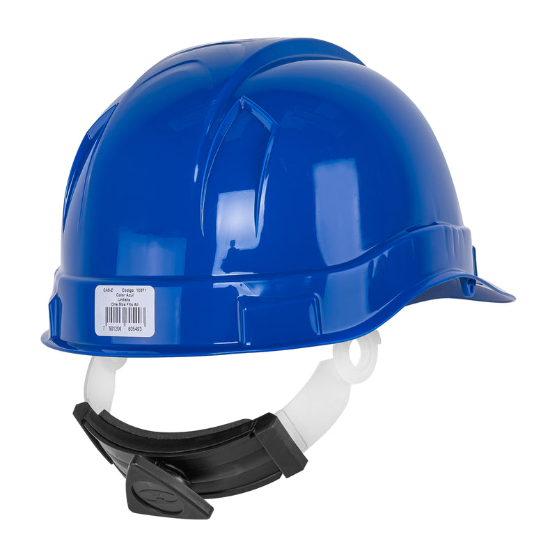 Casco de seguridad Truper con ajuste de matraca, azul