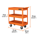 Carro de servicio Truper con 3 charolas