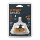 Carda de copa Truper 2-3/4" alambre grueso para taladro eléctrico