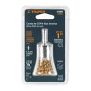 Carda de copa Truper 1" alambre grueso de acero latonado para taladro