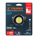 Linterna de minero 1 LED Truper 400 lm 3 pilas AAA