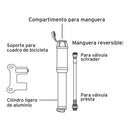 Mini bomba manual para bicicleta Truper 75 PSI Cuerpo ligero de aluminio