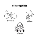 Inflador mini Truper con soporte para bicicleta