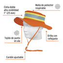 Sombrero Truper, alta visibilidad con reflejante