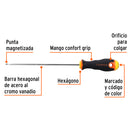 Desarmador cabinet Truper 1/8" x 6", mango Comfort Grip