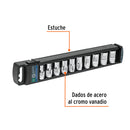 Juego de 10 dados cuadro 1/2" mm, Truper