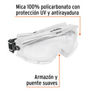 Goggles de seguridad profesional Truper, antiempaño
