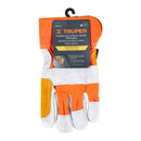 Guante de carnaza y loneta Truper con refuerzo