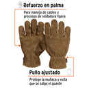 Guantes de carnaza premium Truper para electricista