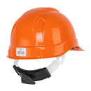 Casco de seguridad Truper con ajuste de matraca, naranja