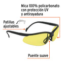 Lentes de seguridad ámbar, Truper Vision Patillas ajustables