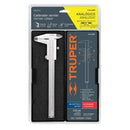 Calibrador vernier analógico Truper de 6" milimétrico y standard