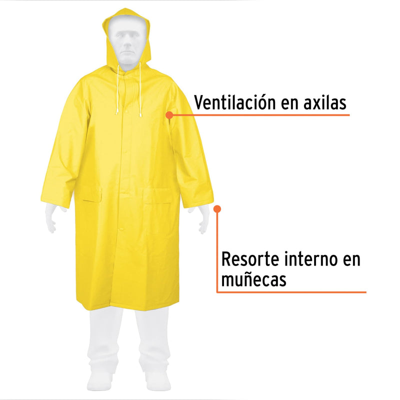 Gabardina impermeable doble capa Truper talla Grande