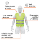 Chaleco de seguridad Truper con cintas de alta visibilidad, verde