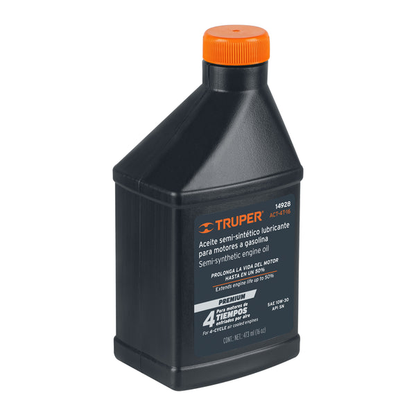 Aceite semi-sintético Truper, motor 4 tiempos, 470ml (16oz)