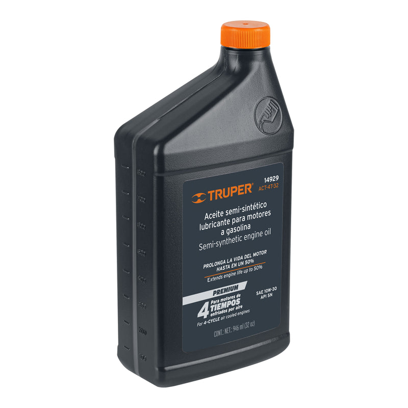 Aceite semi-sintético Truper, motor 4 tiempos, 946ml (32oz)