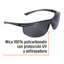 Lentes de Seguridad Truper color Gris Ultralite Mica 100% de policarbonato con protección UV