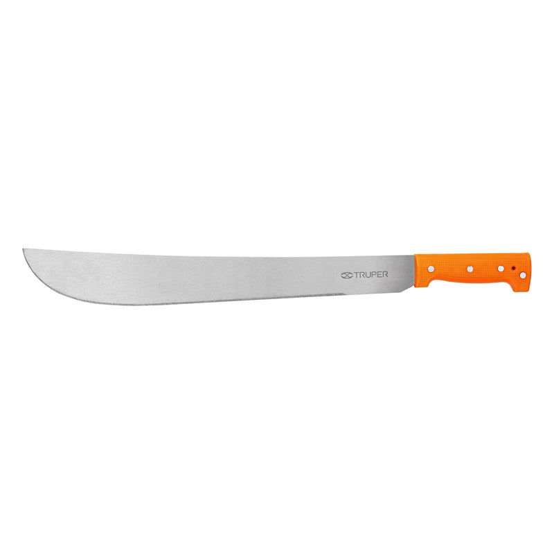 Machete estándar Truper de 18" (46 cm), cacha naranja remachada