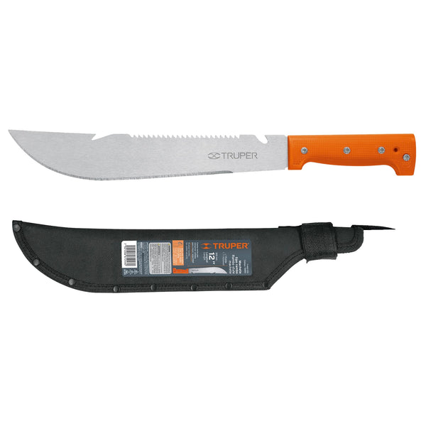 Machete rambo 12" (31 cm) Truper, cacha remachada