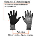 Guantes de nylon Truper recubiertos de nitrilo arenoso, talla Grande