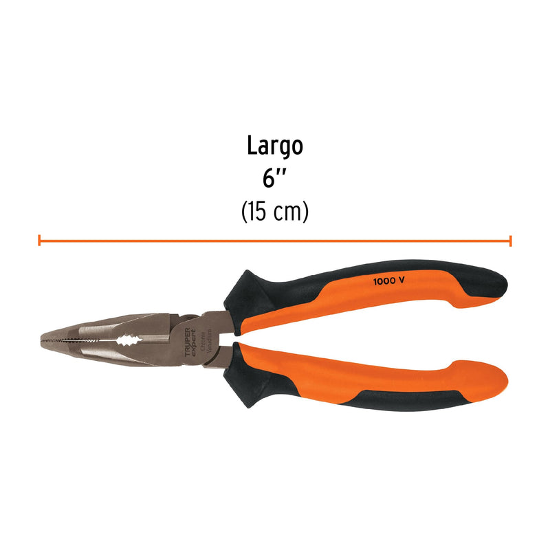 Pinza punta curva 6" (15 cm) mango Comfort Grip, Truper